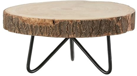 Edelman Tisch Alzatina Holztisch mit Christbaumkugeln Dekoration und Heilsteine, Mehrfarbig, 8718861588705