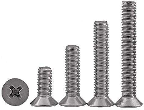 Senkkopf-Kreuzschraube aus Edelstahl 304, Kreuzschraube mit flachem Kopf, Senkkopfschraube M10 * 30 mm (20 Stück)