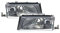 DEPO Set Hauptscheinwerfer Scheinwerfer H3 H4 + Set Satz Links und Rechts Kompatibel mit Skoda Octavia I 1U2 Combi 1U5 2001-2004