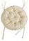 chilly pilley® Polster für Papasansessel Wasserdicht - Rundkissen - Auflage Polster für Papasansessel -Sesselkissen Sitzkissen Gesteppt mit Schlaufen (110cm, Creme)