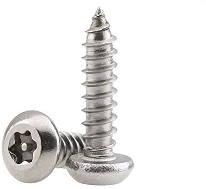 BOZONLI M3.5 Holzschrauben, Blechschrauben, Torx Linsenkopf Selbstschneidende Schrauben, Anti-Diebstahl Schrauben mit Pfostenkern, M3.5×25mm,50 pcs