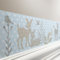 lovely label Bordüre selbstklebend HÄSCHEN & REHE BLAU - Wandbordüre Kinderzimmer Babyzimmer mit Hase & Reh, Waldtiere, Sterne - Wandtattoo Schlafzimmer Junge – Wanddeko Baby Kinder