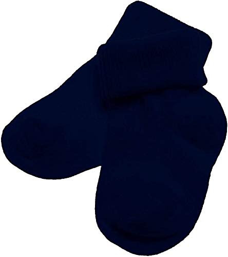 PETTI Artigiani Italiani - Calzino Neonato Estivo, 6 Paia di Calzini Neonato in Cotone Filo di Scozia 100% Made in Italy, Calzini Neonato 0-1 Mesi Blu