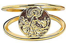 chengxun Goldene Meerjungfrauen-Ringöffnung, verstellbar, Persönlichkeit, einfache Abschlussballringe, stapelbares Zubehör für Frauen, 32