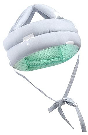 JINYJIA Casco Bebe Golpes, Casco Seguridad Bebe, Protector Cabeza Bebe de Algodón, Ajustable Anticolisión Casco de Bebé Sombreros de Protección,para Bebes Proteger Cabeza,Aprender Gatear Andar,Caminar