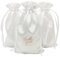 DUGYIRS 30 Stück Satin Weiß Geschenktüten 12cmx20cm, Geschenk Taschen Schmuckbeutel Kordelzugbeutel für Babydusche Hochzeit Party Weihnachtsgeschenktüten