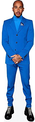 Lewis Hamilton (Blue Suit) Pappaufsteller lebensgross