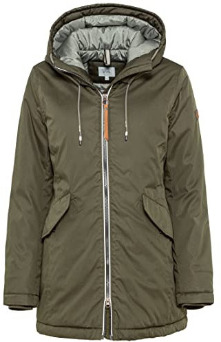camel active Damen 320420/8F80 Jacket, Dark Khaki, 44
