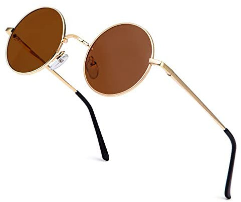 ANYLUV Sonnenbrille Herren Polarisiert, Runde Sonnenbrille Herren Damen Klassische mit UV-Schutz 45mm