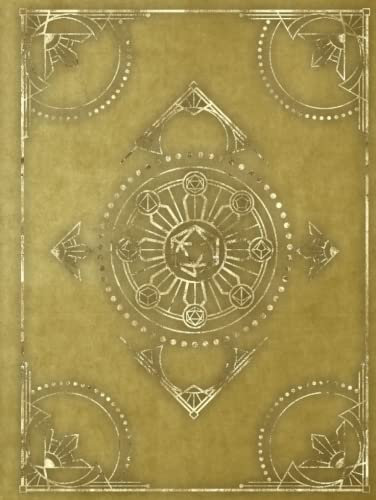 RPG Character Journal: DnD 5e Character Sheets and Lined Paper Notebook | Yellow Art Deco | Character, Campaign, and Spell Journal for Role Play Games