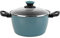 Magefesa Lotus - Olla 20 cm de Acero vitrificado Exterior Azul. Antiadherente bicapa Reforzado, Apto para Todo Tipo de cocinas, Especial inducción. 50% de Ahorro energético.