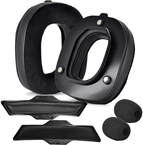 Yaowanguan A50 Gen 3 Mod Kit - Reemplazo Más Grueso Almohadillas,Diademas & Espuma para Astro Gaming A50 Auriculares inalámbricos Gen 3, Accesorios con Clips magnéticos (Negro Proteína+Terciopelo)