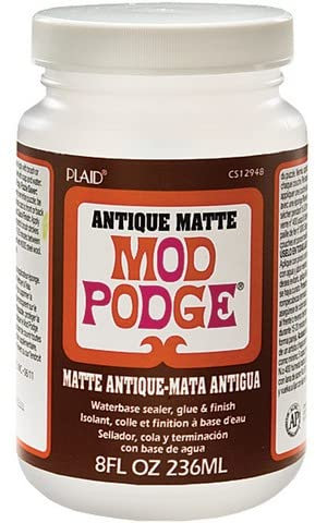 Mod Podge Water Base Seal Glue and Finish, Clear, transparent, 5.8 x 5.8 x 9.7 cm