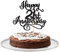 Xsstarmi 1 Pack Happy 21st Anniversary Cake Topper Glitter Cheers to 21 Years Wedding Anniversary Cake Decorations for Happy 21st Birthday Wedding Anniversary Party Decoration Black
