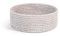 H&H Cestino Tondo in Rattan Sbiancato 22xH7 cm – Porta Pane, Organizer, Porta Condimenti – Intrecciato a Mano, Stile Naturale, Boho Chic – Versatile e Decorativo