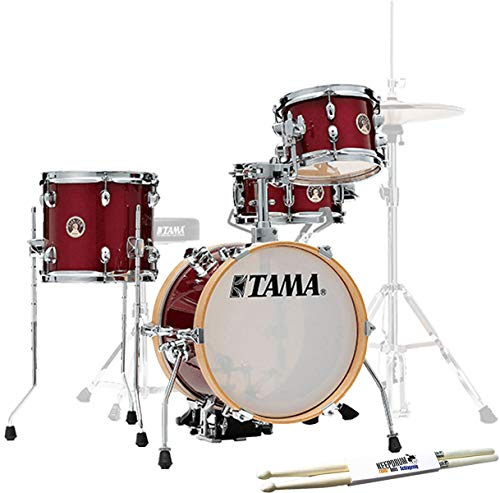 Tama LJK44SCPM Club Jam Flyer Candy Apple Mist Shell Kit Schlagzeug + keepdrum Drumsticks 1 Paar
