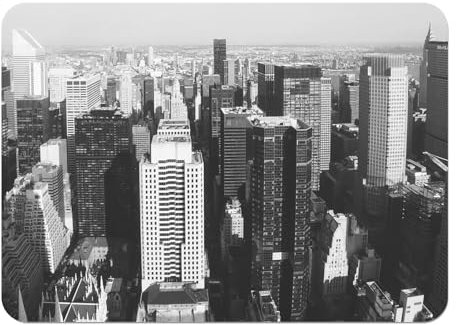 4 Platzsets mit Unterseite aus Kork, Motiv New York, Foto schwarz und weiß, Stadt USA USA – Großes Format 39,5 x 28,5 cm