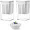 Lomonmen Yogurt Strainer with Lid - Fine Mesh Cheese Maker for Thick Greek Yogurt & Soybean Milk (2pcs White, 1100 ML)