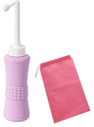 Peri Bottles - 16.9oz/500ml Portable Bidet Postpartum Care Water Squeeze Spray Bottle with 75° Angled Nozzle and Travel Bag, Perineal Bottle for Menstrual Cleansing & Perineal Douching