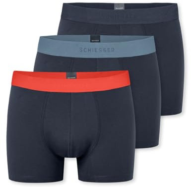 Schiesser Herren 3 Pack Boxershorts Bio Baumwolle Multipack - 95/5 Organic, Sortiert 9_180194, 4