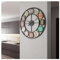 YUN Clock Vintage Wanduhr Metallrahmen Farbe Groß Uhr Römischem Zifferblatt Ohne Tickgeräusche Handgemachte Hängeuhr Art Dekorationen für Wohnzimmer, Schlafzimmer, Heimdekoration (50cm)