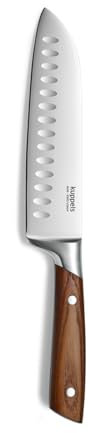 Kuppels AVID Santokumesser 7 | Nieten-Holzgriff (Eschenholz) | Profi Messer japanischer Art für die Küche | Klingenstahl | Scharfes Chef Knife