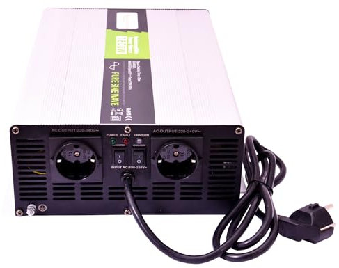 SOLARTRONICS NPS1500 Spannungswandler 24V 230V 1500 Watt - Reiner Sinus Wechselrichter 24V auf 230V für Wohnwagen & Wohnmobil - 3000W Spitzenleistung - mit Schuko & USB Anschluss