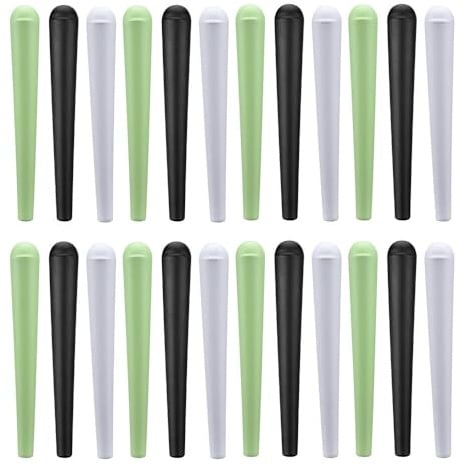 Murago - 24er Set Joint Hülle ca.12x1,6cm - Tube Hülsen Case Box Cones konische Aufbewahrung Grün Schwarz Weiß