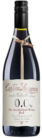 Zaccagnini VINO DEALCOLATO Rosso Tralcetto - Senza Alcol - Rotondo, Morbido e Fragrante con Frutti Rossi e Spezie - Perfetto per Apericena Leggera - 0.0% vol - 750ml