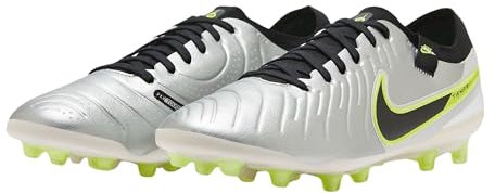 Nike Tiempo Legend 10 AG-Pro Fußballschuh für Kunstrasen, Zapatillas de fútbol Hombre, Metallic Silver Black Volt, 45 EU