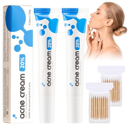 Azelaic Acid Serum,20% Azelainsäure Creme,Azelainsäure Gesichtscreme,Anti Pickel Creme Gesicht,Azelaic Acid Face Serum Pickelmale Gesichtsserum Anti Knötchen Haut Gesichtcreme