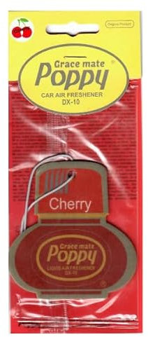 Poppy Grace Mate Classic Cardboard Car Airfreshener CHERRY Value pack 10 pcs