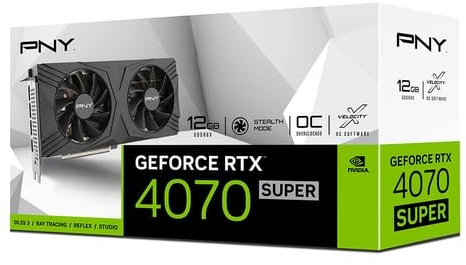 watiowave VGA-Grafikkarte RTX 4070 Super 12 GB, Dual-Fan, ideal für High-Definition-Spiele und fortschrittliche Grafikdesign-Aufgaben.