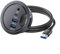 DAZZLEEX Tischtüllen-Splitter, Desktop-USB-Hub mit Kabeldurchführung, Dual-Port-Audio-Schnittstelle für Desktop-Computer-Kabelmanagementsystem