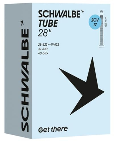 Schwalbe Bicycle Inner Tube with Clik Valve - Butyl Tube with Universal Bicycle Valve - Bicycle Inner Tube for Bicycles, Gravel Bike & E-Bikes