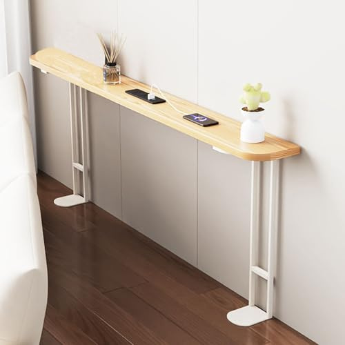YANGLLYJ Cache-radiateurs, Tablette de Radiateur, Console Longue Etagere Radiateur, Table Basse Étroite avec Plateau en Bois Convient pour Couloir, Chambre, Salon(Beige,120x82x15cm/47x32x6in)