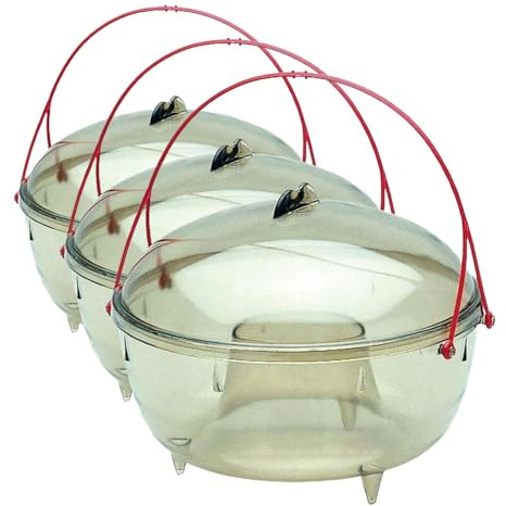 Poétic Jardin Piège à Guêpes, 17cm Diamètre, Transparent (Lot de 3)