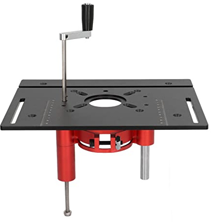 Jeanoko Router Lift de Elevación de Mesa de Enrutador de Alta Precisión para Carpintería, Aleación de Aluminio/acero Inoxidable, Rango de Elevación de 47 Mm para Modelo S8-2 (Negra)