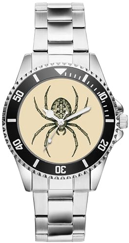 KIESENBERG Kreuzspinne Armbanduhr – Stilvolle Herren- & Damen Fan Uhr mit Spinnen Motiv – Geschenk für Tierliebhaber & Sammler 2025015