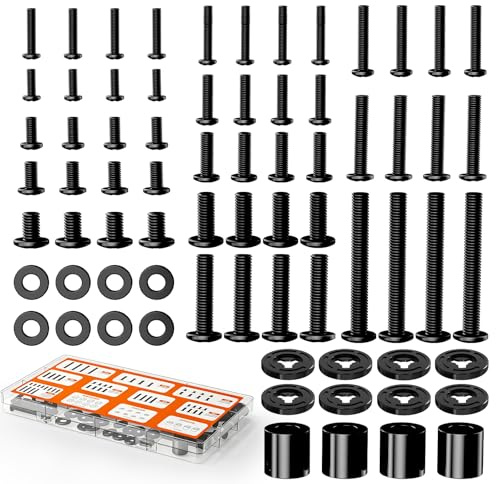 PUTORSEN Kit de tornillos de montaje para TV M4, M5, M6, M8, accesorios de montaje universales para TV con arandelas y espaciadores, tornillos VESA para televisor/monitor de hasta 80 pulgadas