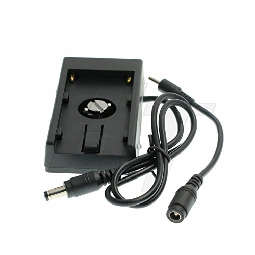 HangTon NP-F970 770 Batterie-Montageplatte 7,4 V DC 5,5 x 2,5 5,5 x 2,1 Adapter für DSLR-Attrappen-Akku (mit 1/4-Zoll-Schraube)