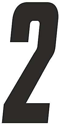 4R Quattroerre.it 13302 Cross 2 Numero, Nero, H 10 cm, Set di 3