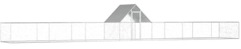 vidaXL Hühnerstall 14x2x2 m Verzinkter Stahl