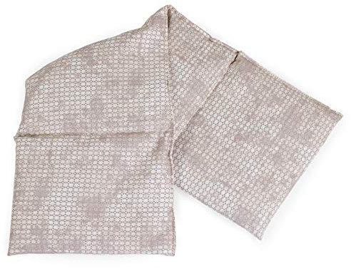 Rapskissen 4-Kammer 20x60cm groß - 2in1 Wärmekissen & Kältekissen - Körnerkissen Rapssamenkissen, shabby-chic grau-beige