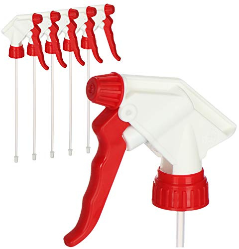COM-FOUR® 6x Accesorio rociador, cabezal rociador con rosca 28/400 | accesorio para botellas rociadoras - cabezal atomizador con junta NBR para rociar agua