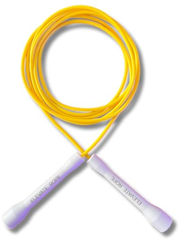 Elevate Rope Max (PIKACHU) - Corda per Saltare Gialla in PVC Con Anima in Nylon - 5 mm di Spessore - per Bambini e Adulti, Lunghezza Massima 3 m