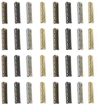 Lot de 80 embouts de lacets en cuivre pour réparation de lacets de chaussures - Extrémités lisses