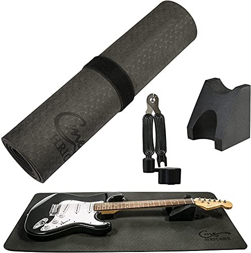 Hricane Gitarre Arbeitsmatte Kit + Gitarrenhalskissen Gitarrenbauer Werkzeug + Gitarren Saitenwechsel und Saitenschneider, Gitarren Arbeitsstation Reparaturwartung von Saiten-Instrumenten