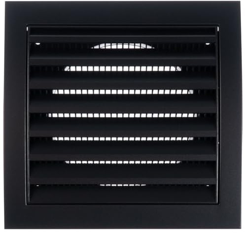 Steinberg14 Anthrazit Lüftungsgitter Ø 100mm mit Flansch Abschlussgitter - Abluftgitter für Wand und Decke - ABS-Kunststoff Gitter