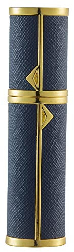 BRARIOS Refillable Portable Mini Perfume Atomiser for Travel, 5ml Luxury Empty Leakproof Pump Perfume Spray bottle Atomiser for Man and Woman (D.Blue(GD))